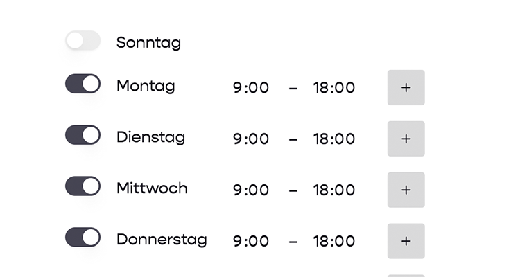 Verfügbarkeit festlegen